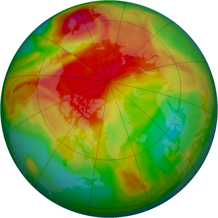 Arctic ozone map for 22 March 2012
